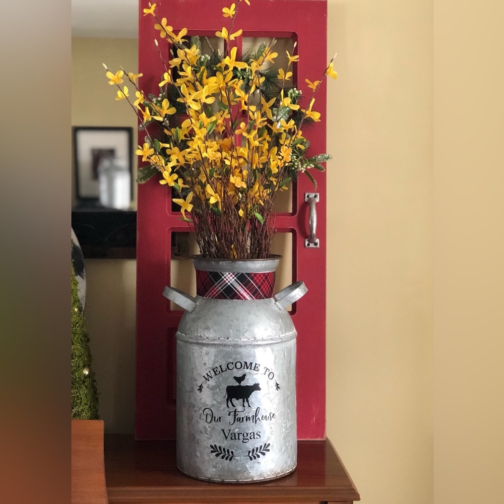 Rare Vintage Style Galvanized Milk Can With American Flag 8.75” X 13.5” - Picture 13 of 14